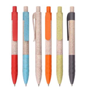 繽紛幾何環保按動塑料原子筆
